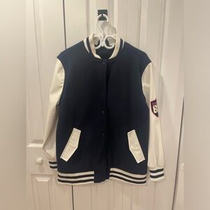 RD style navy varsity jacket